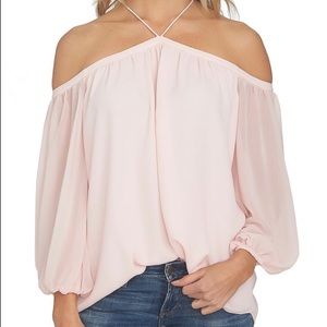 1.State Cold Shoulder blouse in small